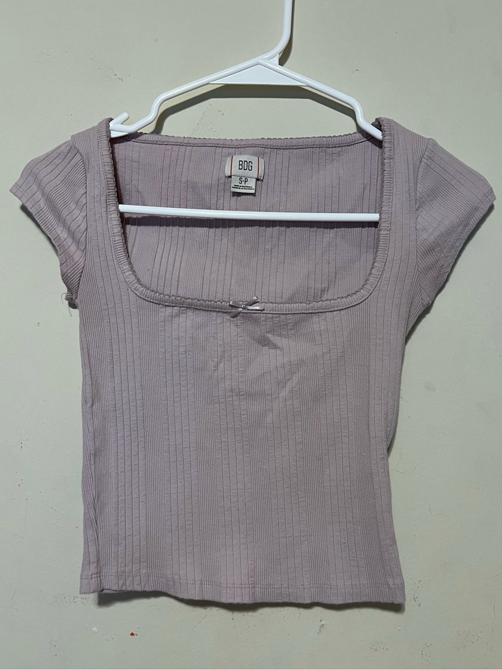 BDG Ribbed Purple Top